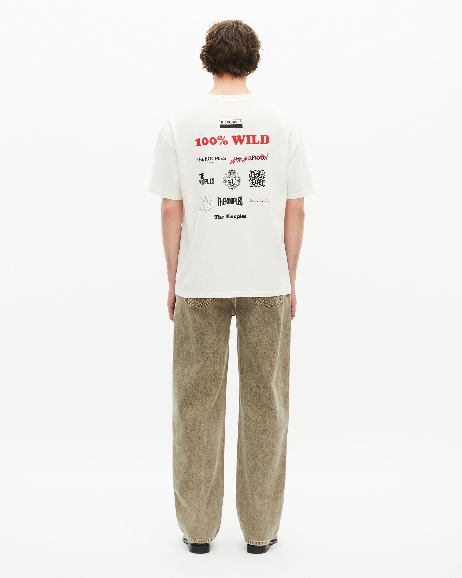 Oversize-T-Shirt mit ecrufarbenem Siebdruck, ECRU, hi-res image number null