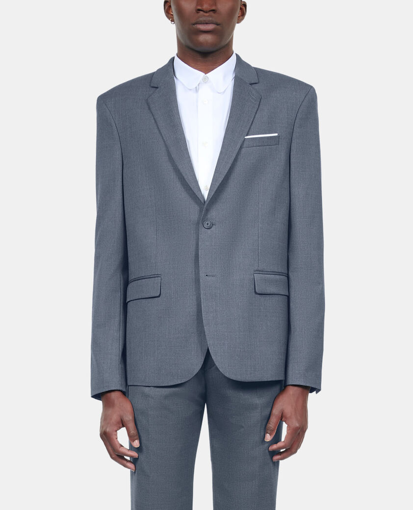 The Kooples HOMME BLUE veste de costume en laine bleue