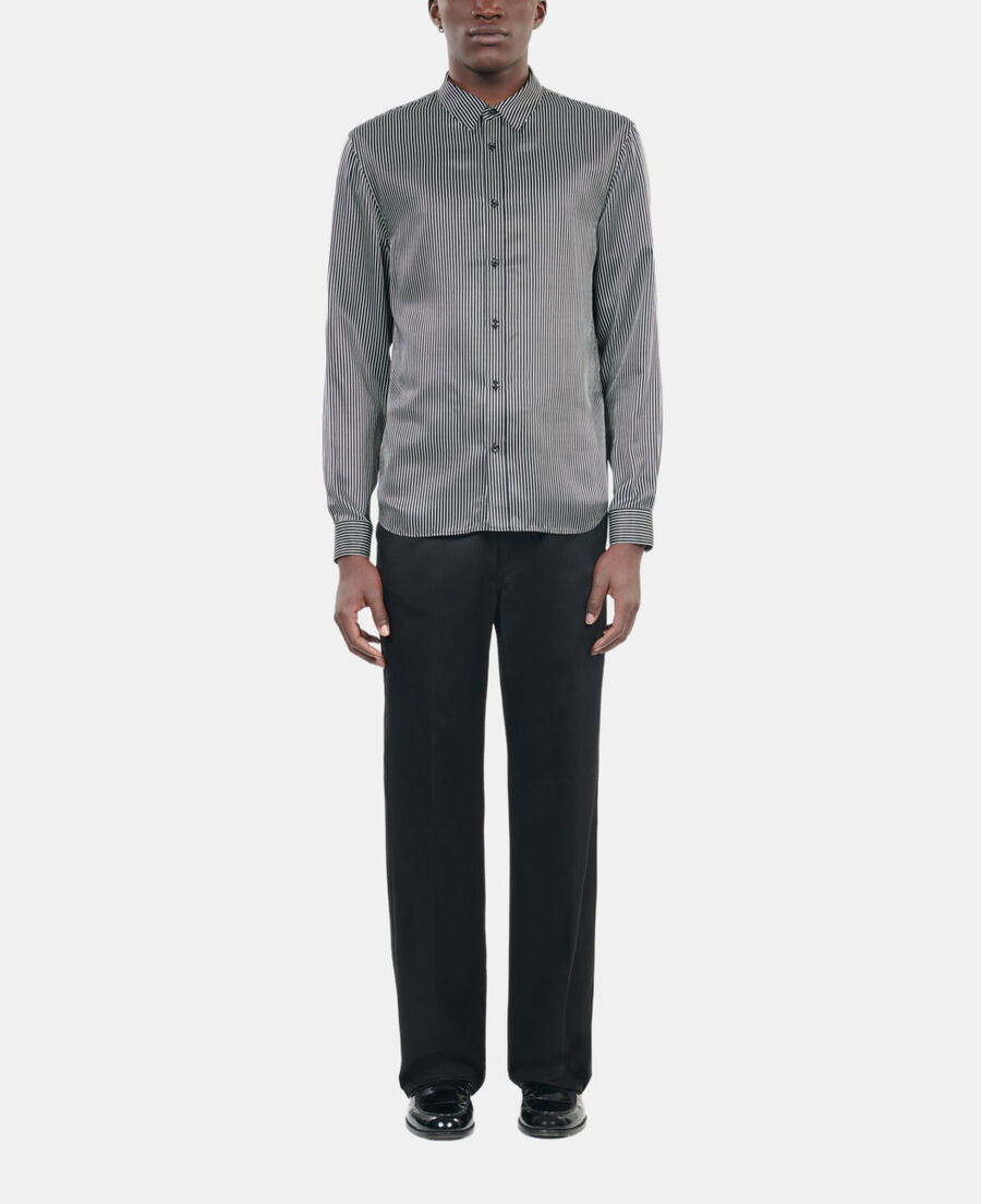 The Kooples HERREN BLACK WHITE schwarz-weißes hemd mit streifen