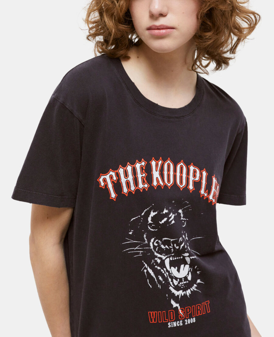 t-shirt sérigraphié noir