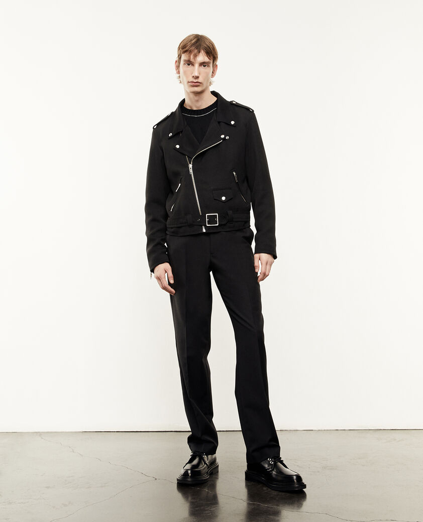 The Kooples HOMME BLACK blouson noir détails zippés