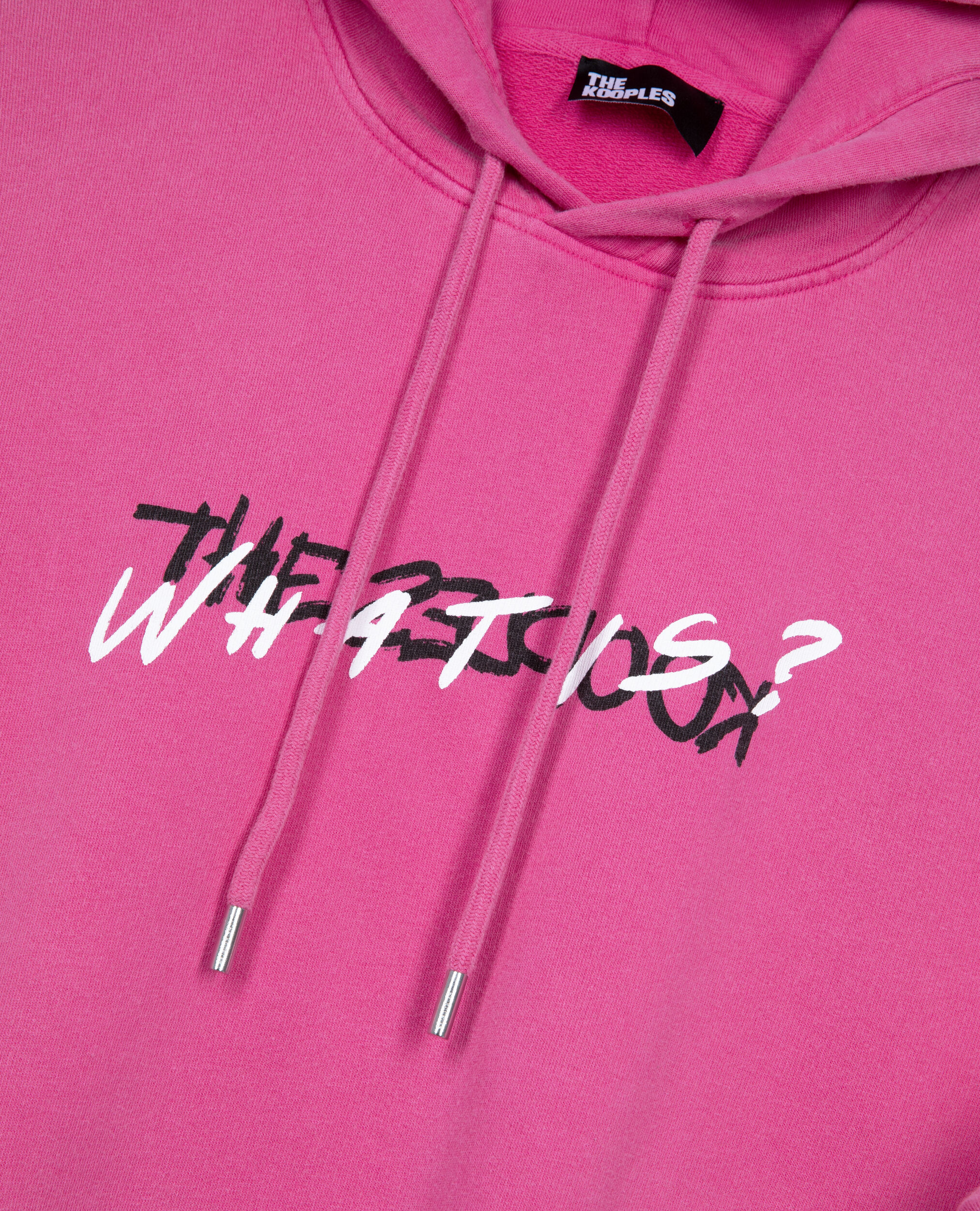 Pink What is hooded sweatshirt, FUSHIA, hi-res image number null