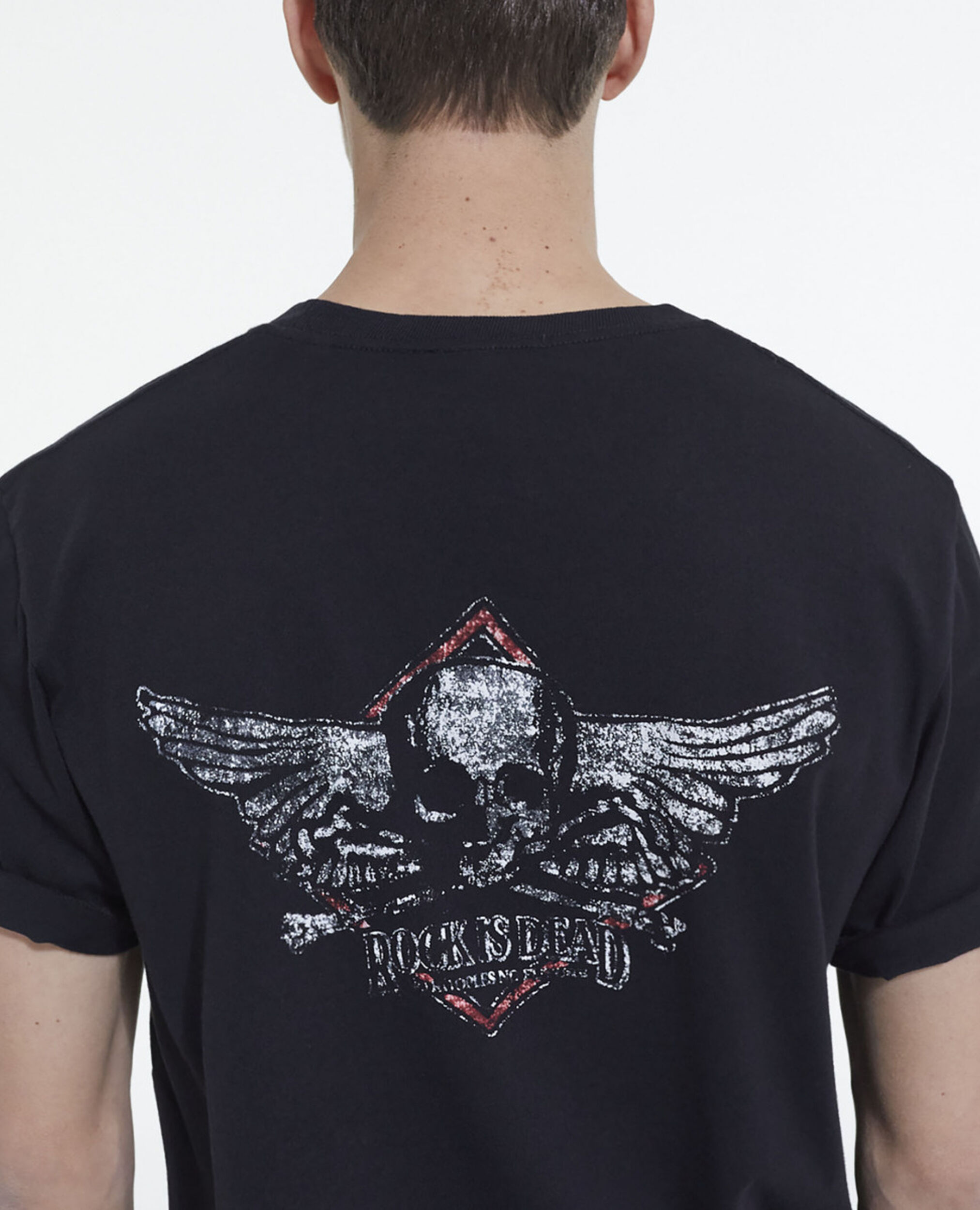 Gray T-shirt, BLACK WASHED, hi-res image number null