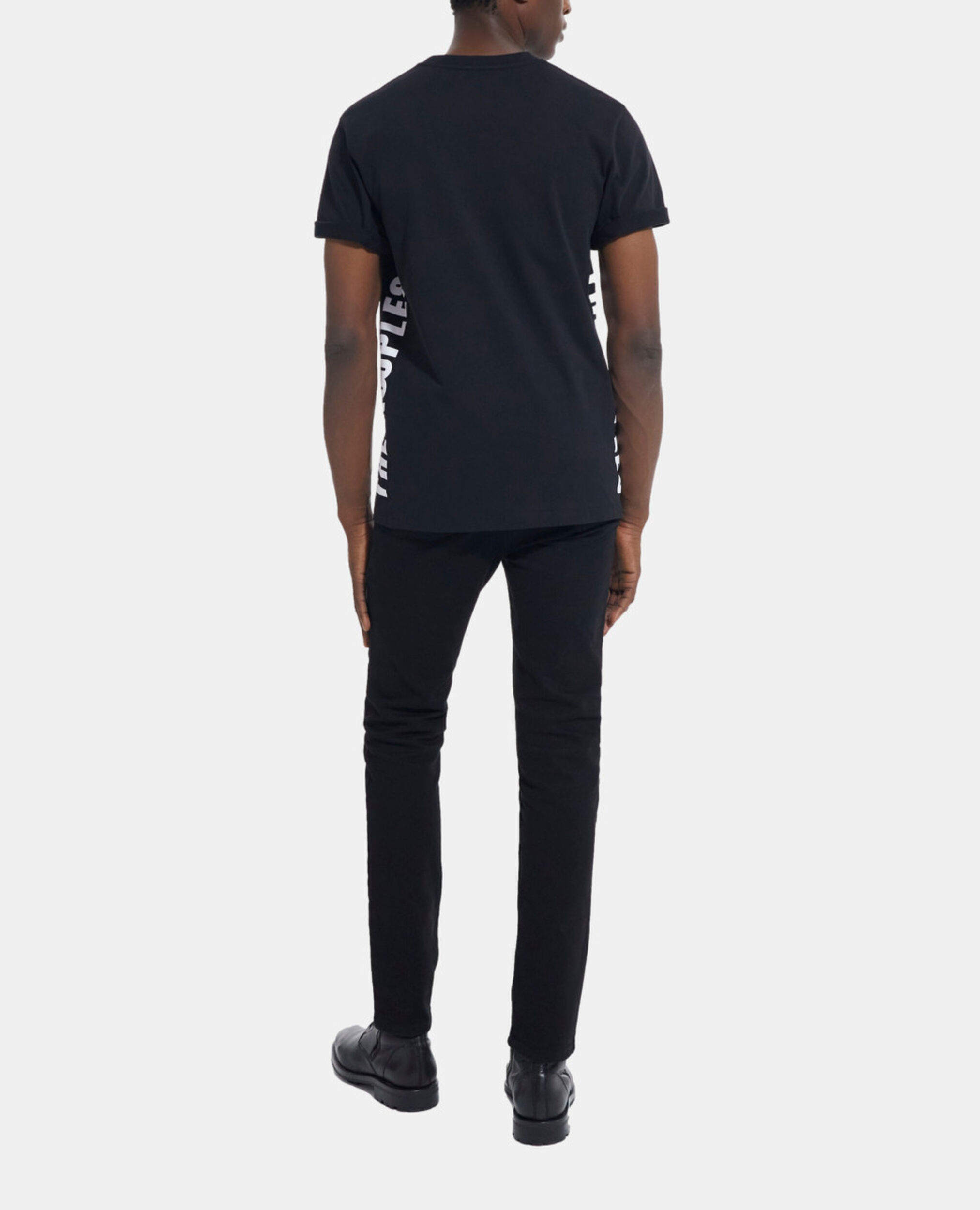 Black T-shirt with The Kooples logo, BLACK, hi-res image number null