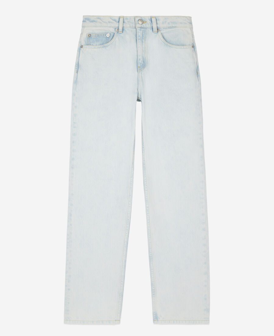 The Kooples WOMEN BLUE BLEACHED / NAVY faded light blue straight jeans