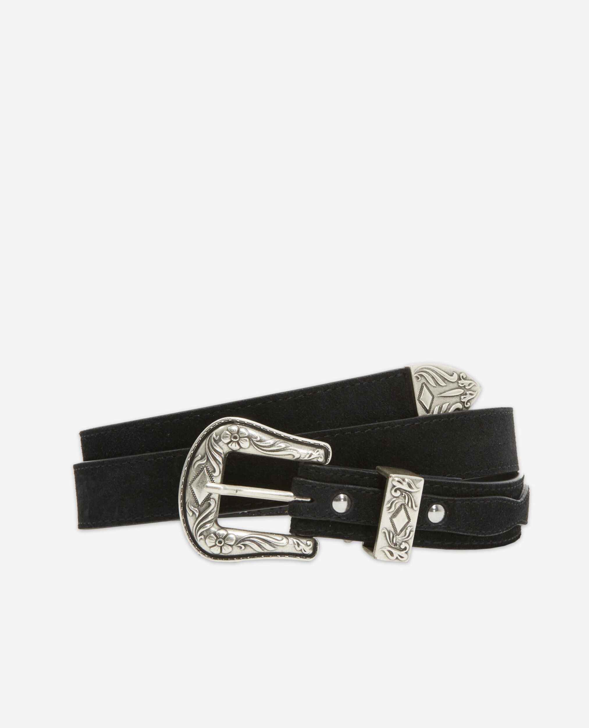 Leather belt, BLACK, hi-res image number null