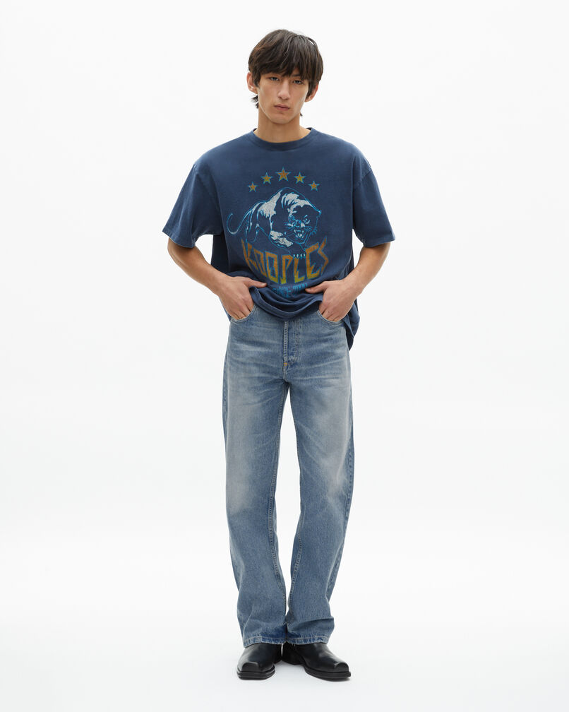 The Kooples HOMBRE WASHED NAVY camiseta serigrafía azul marino