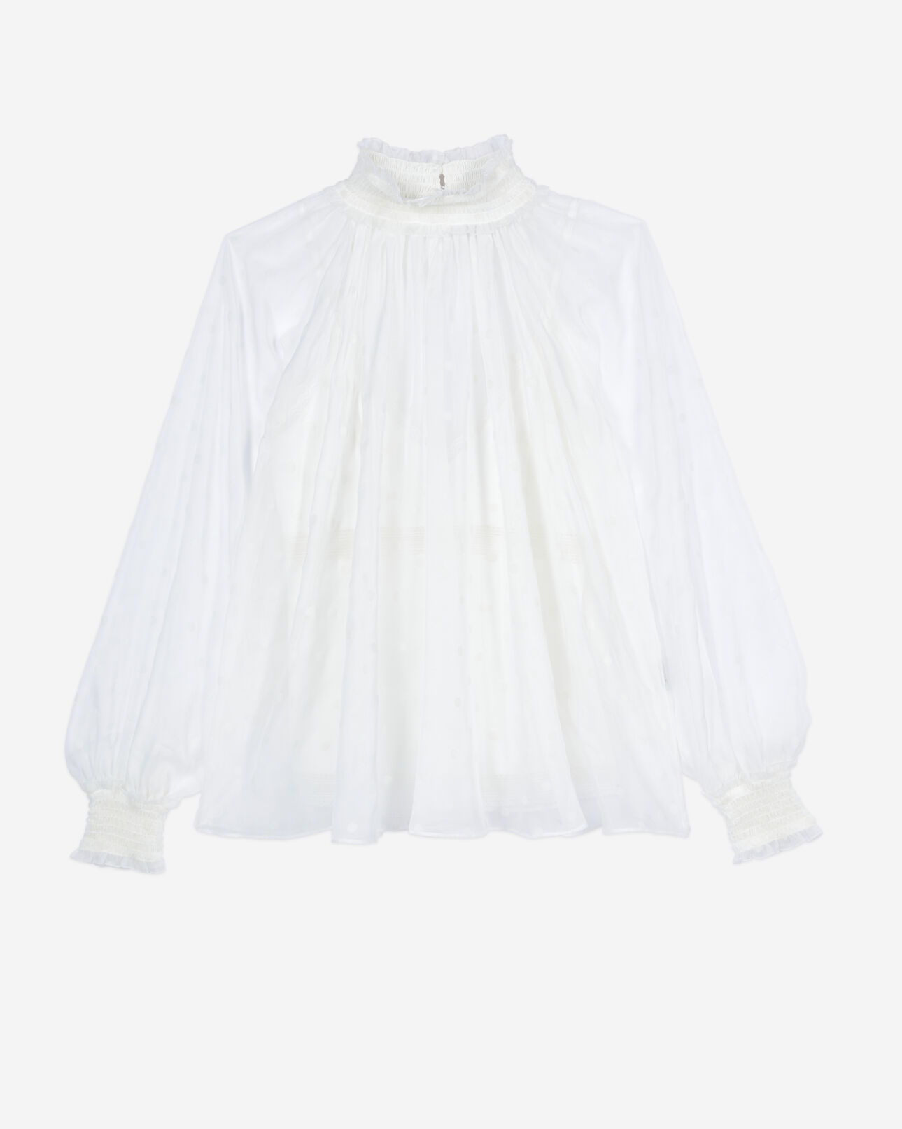 The Kooples WOMEN ECRU ecru top with shirring 