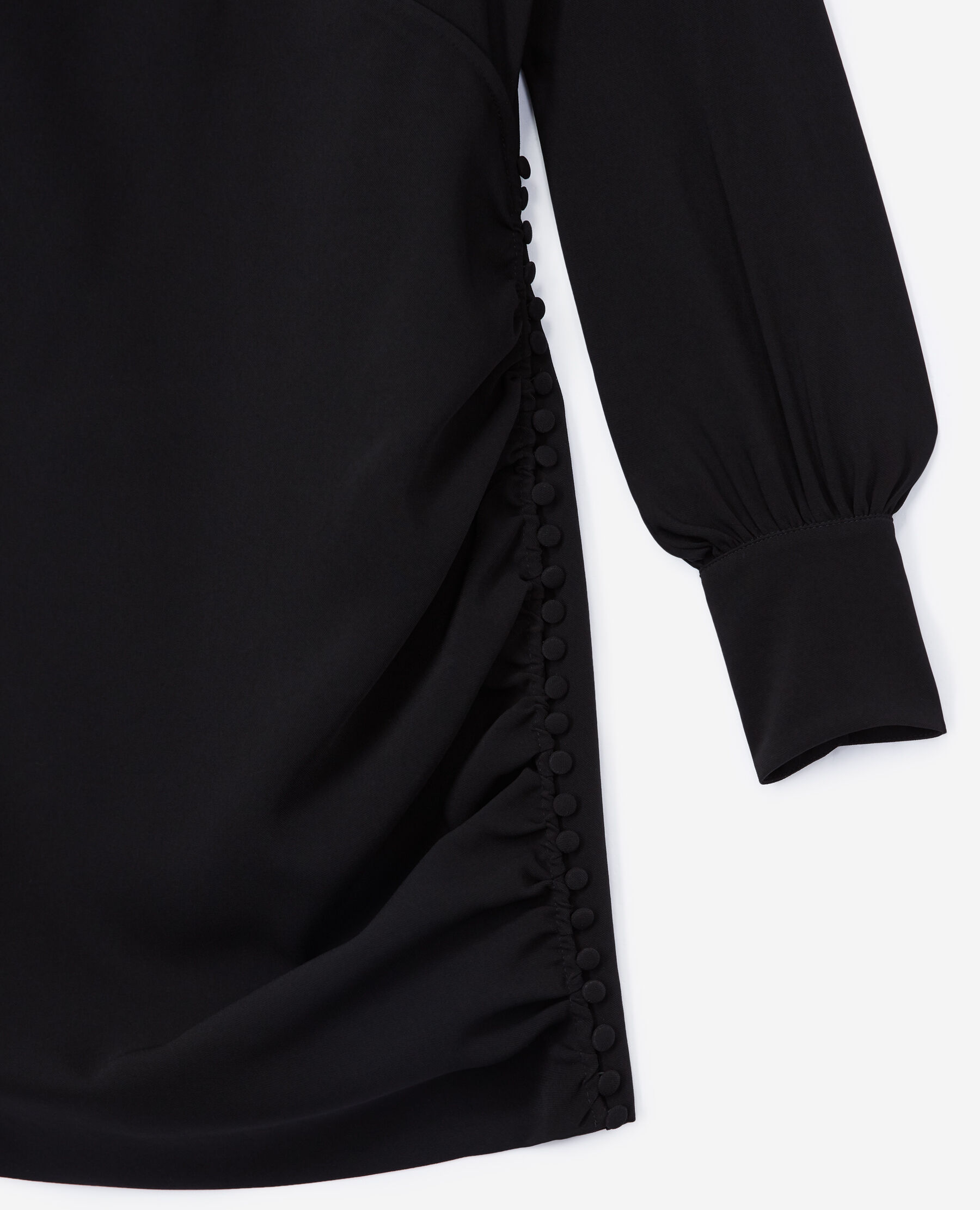 Long flowing top black dress