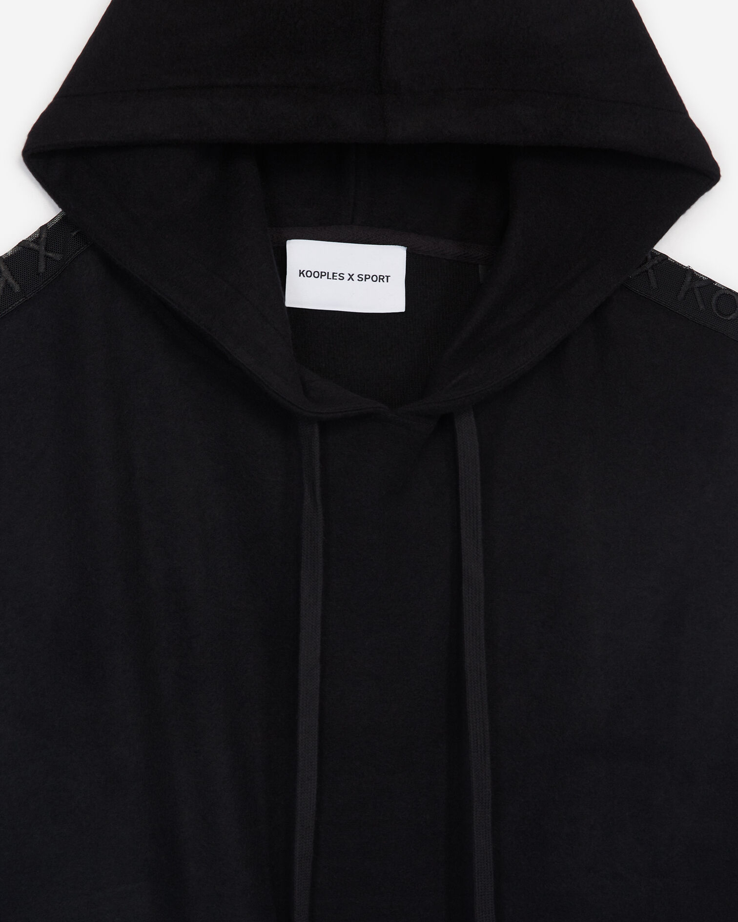 Hoodie with side trims, BLACK, hi-res image number null