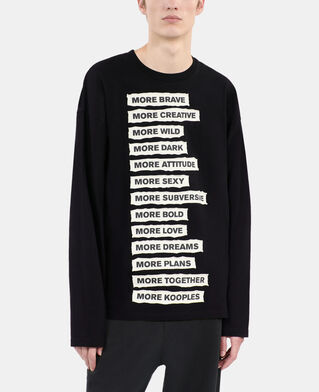 The Kooples HOMBRE BLACK WASHED camiseta manga larga negra