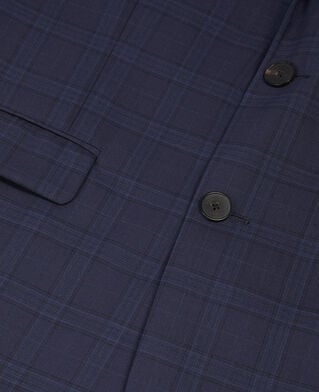 The Kooples HOMME NAVY veste de costume prince de galles en laine