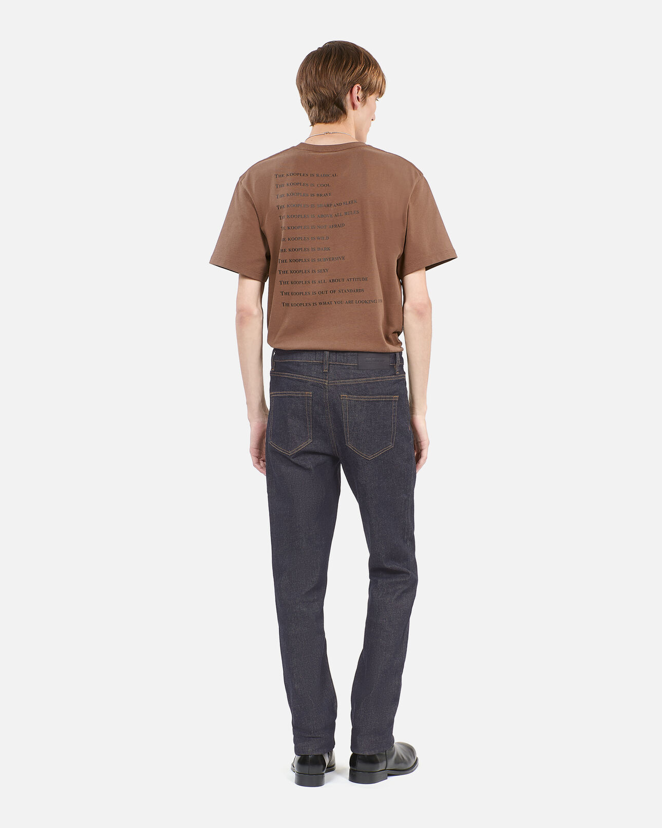 The Kooples HOMME BLUE RINSE jean slim bleu denim