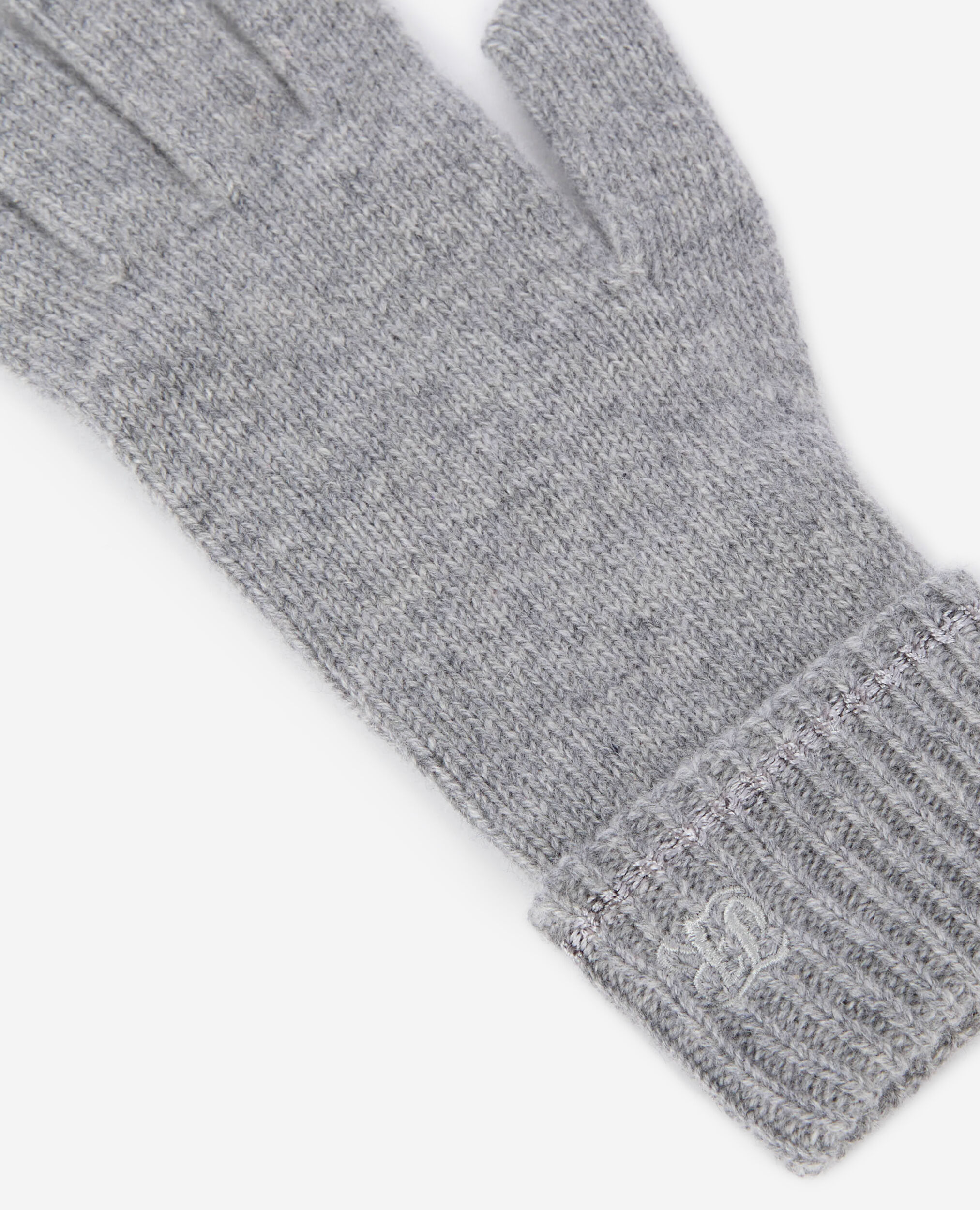Grey cashmere gloves, MIDDLE GREY MEL, hi-res image number null