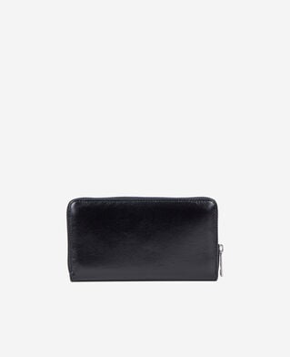 The Kooples MIXED BLACK black leather blazon wallet