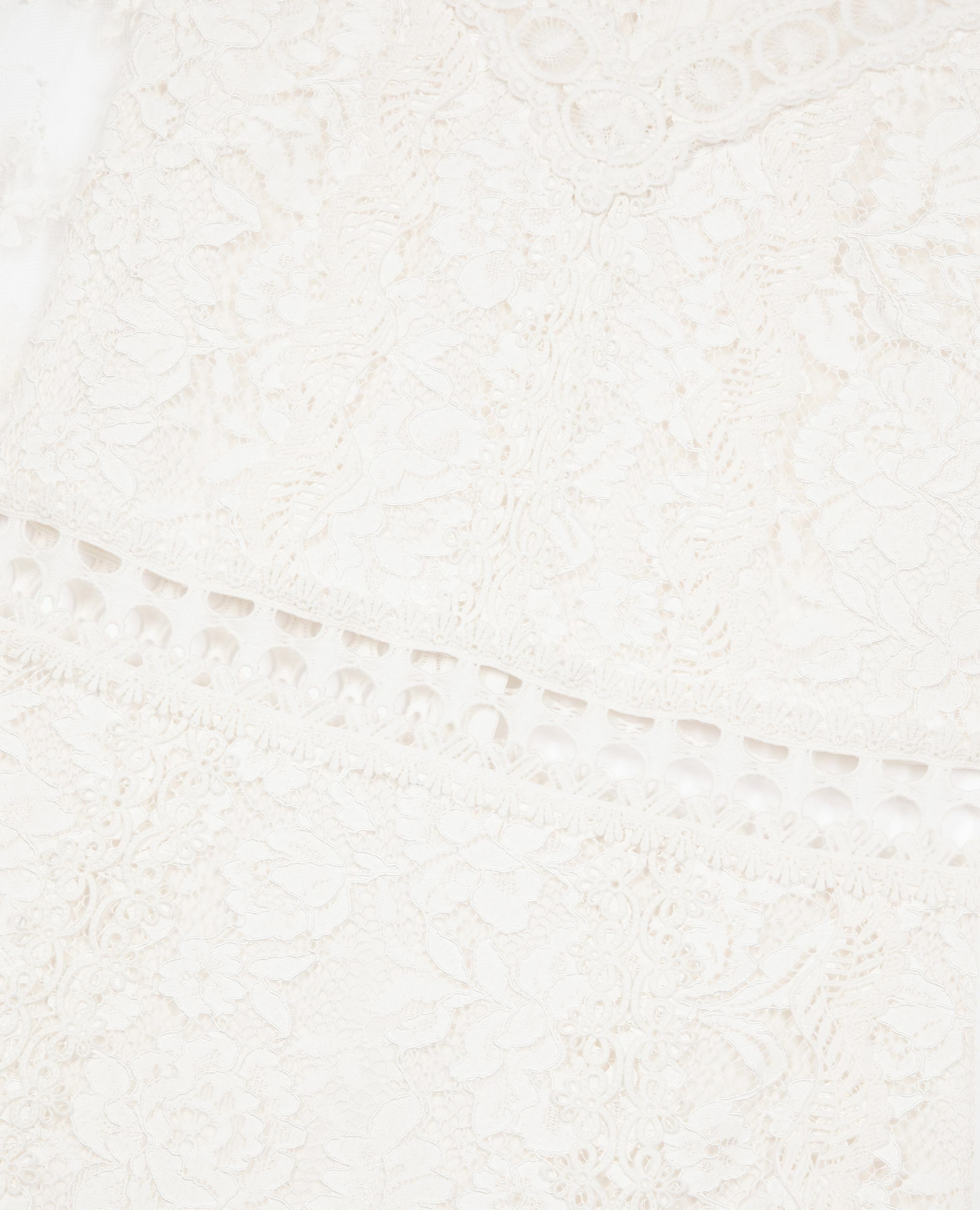 Robe courte en dentelle écrue, WHITE, hi-res image number null