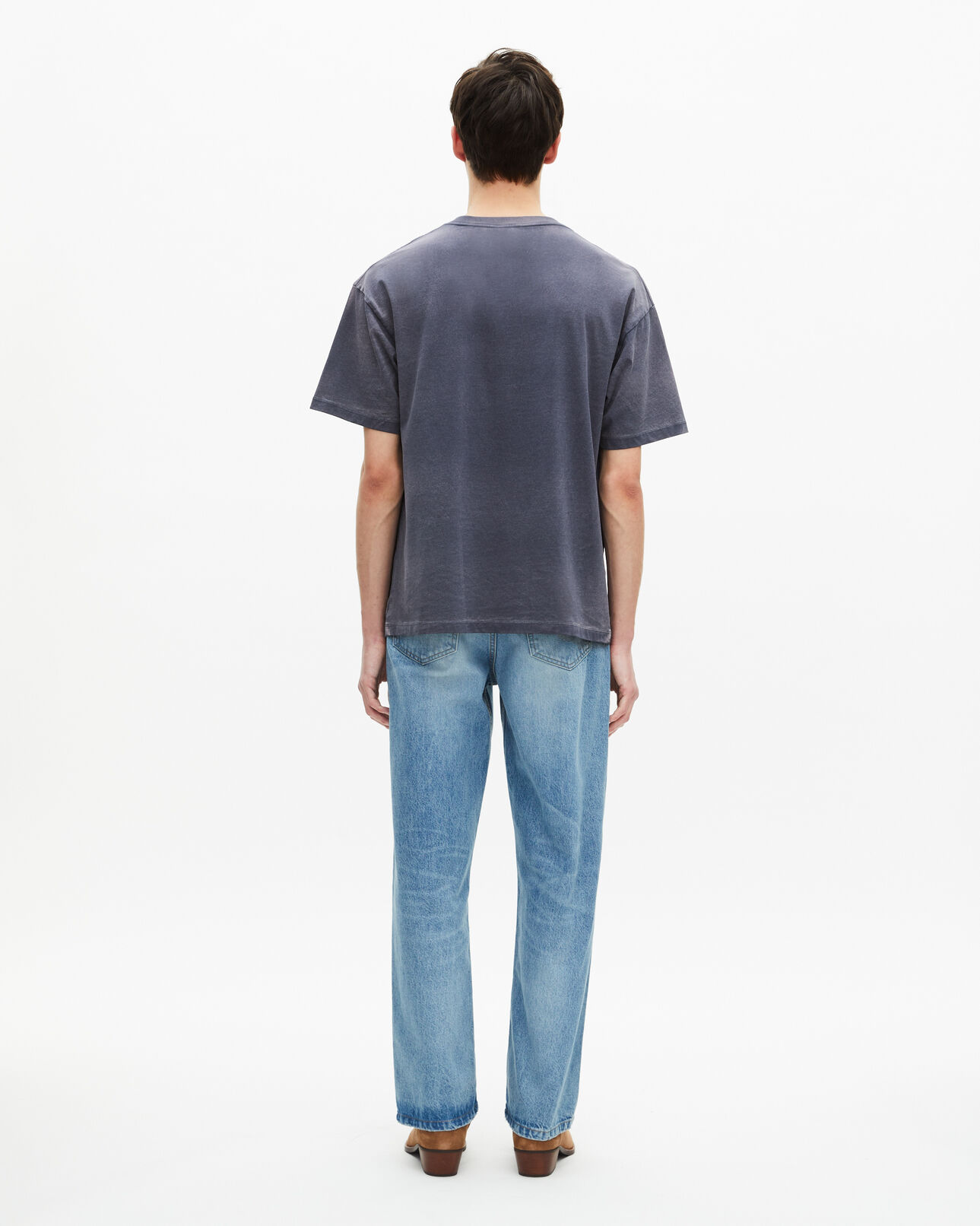 The Kooples MEN DARK NAVY t-shirt with navy logo