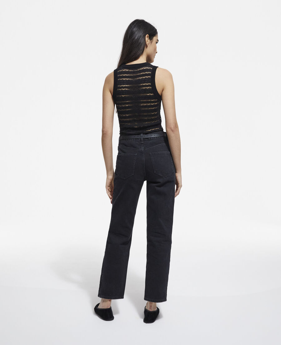 Cotton black top The Kooples US