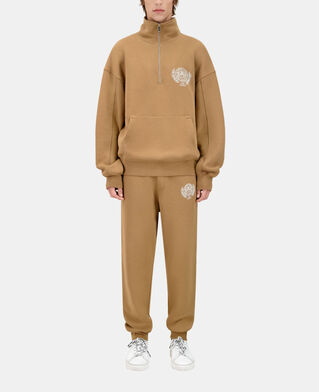 The Kooples HOMME LIGHT BROWN sweatshirt avec s&eacute;rigraphie marron