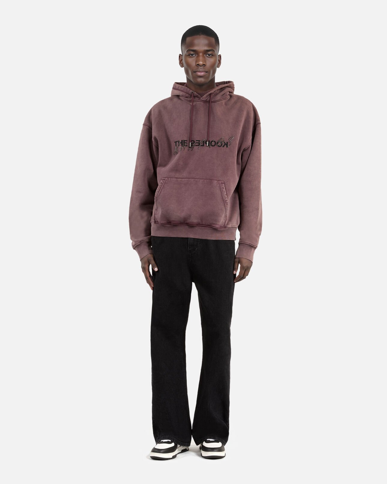 The Kooples MEN FIGUE burgundy what is hooded sweatshirt