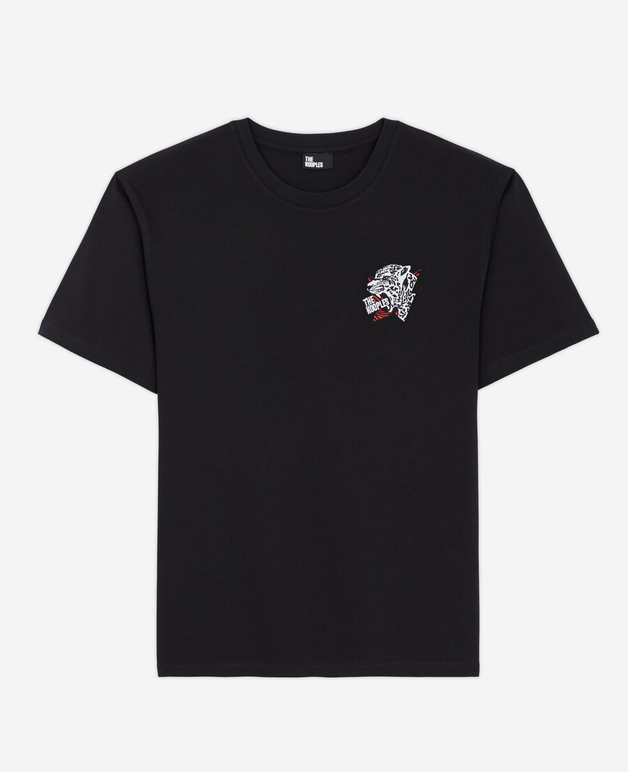 schwarzes t-shirt herren mit siebdruck