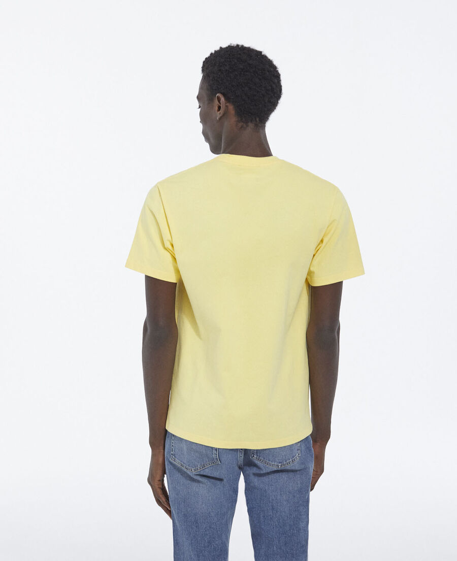 t-shirt jaune logo the kooples contrasté