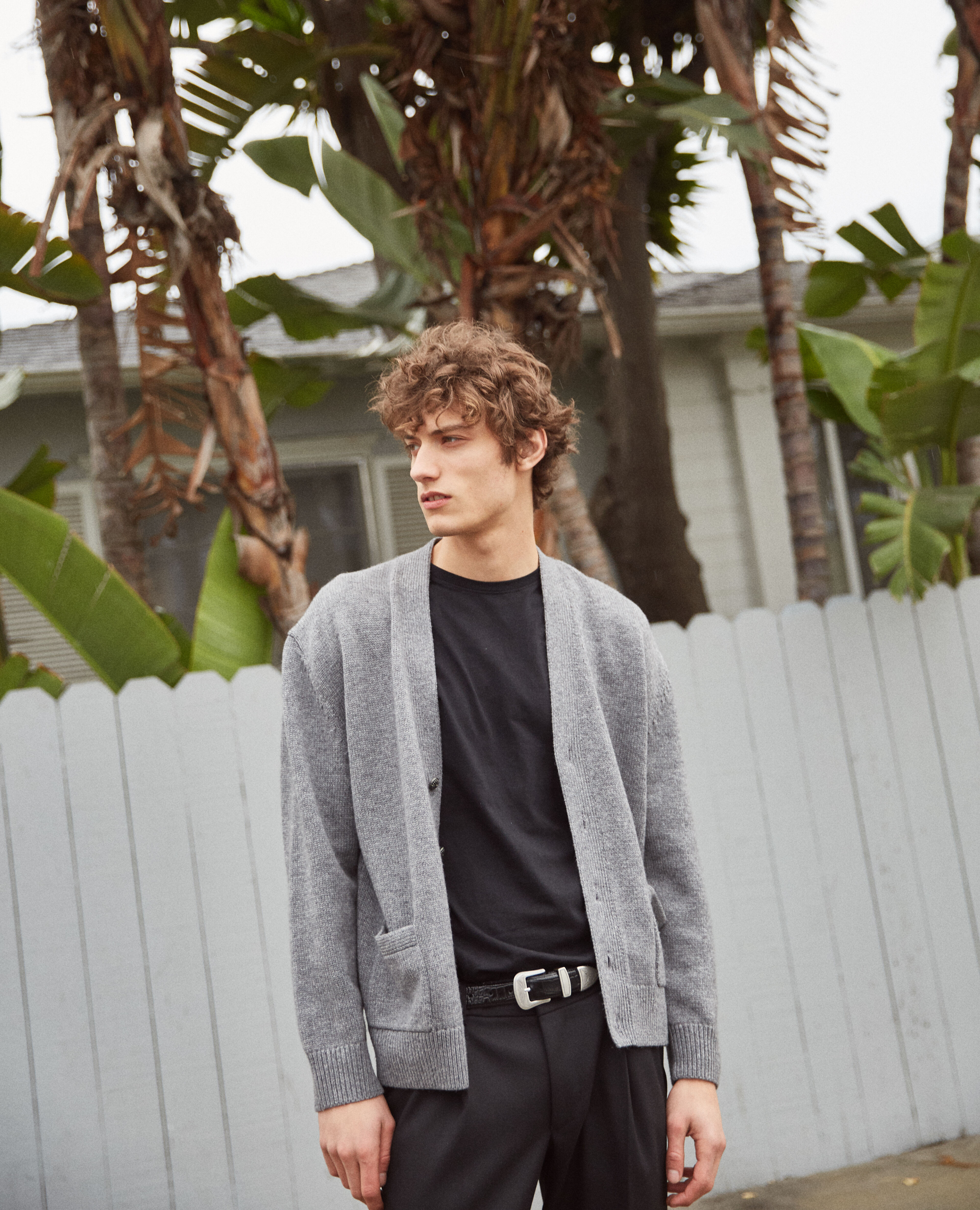 Grey discount wooly cardigan