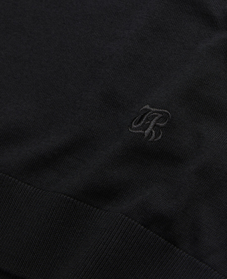 black merino wool sweater