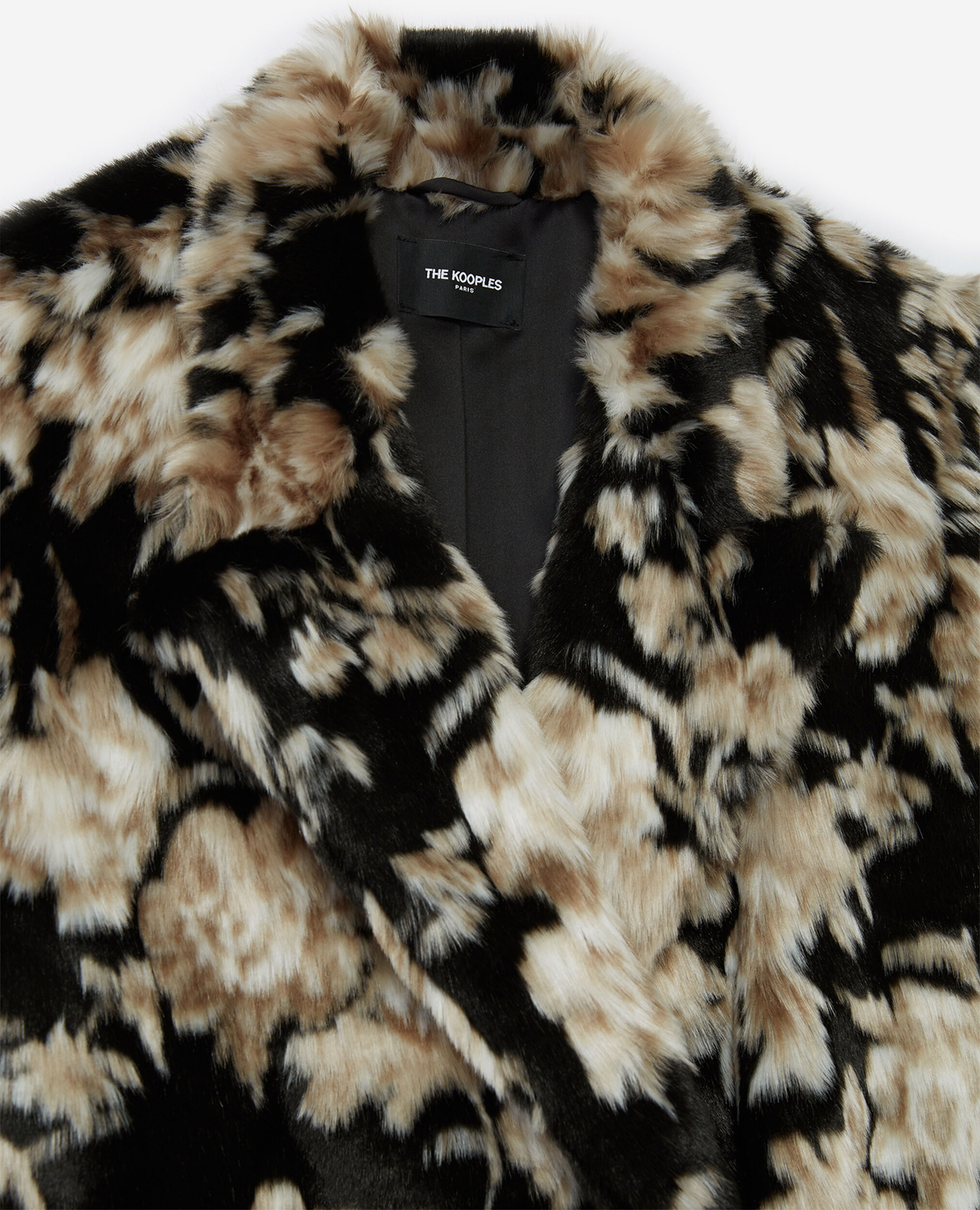 Leopard printed faux fur, BLACK-ECRU, hi-res image number null