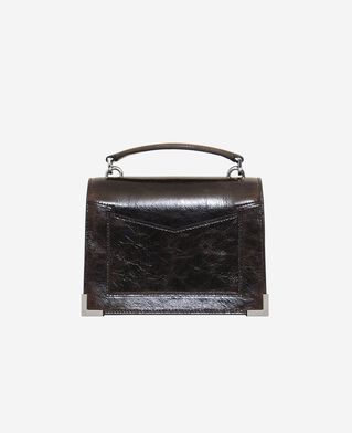 The Kooples DAMEN BROWN emily tasche small aus braunem crackleder