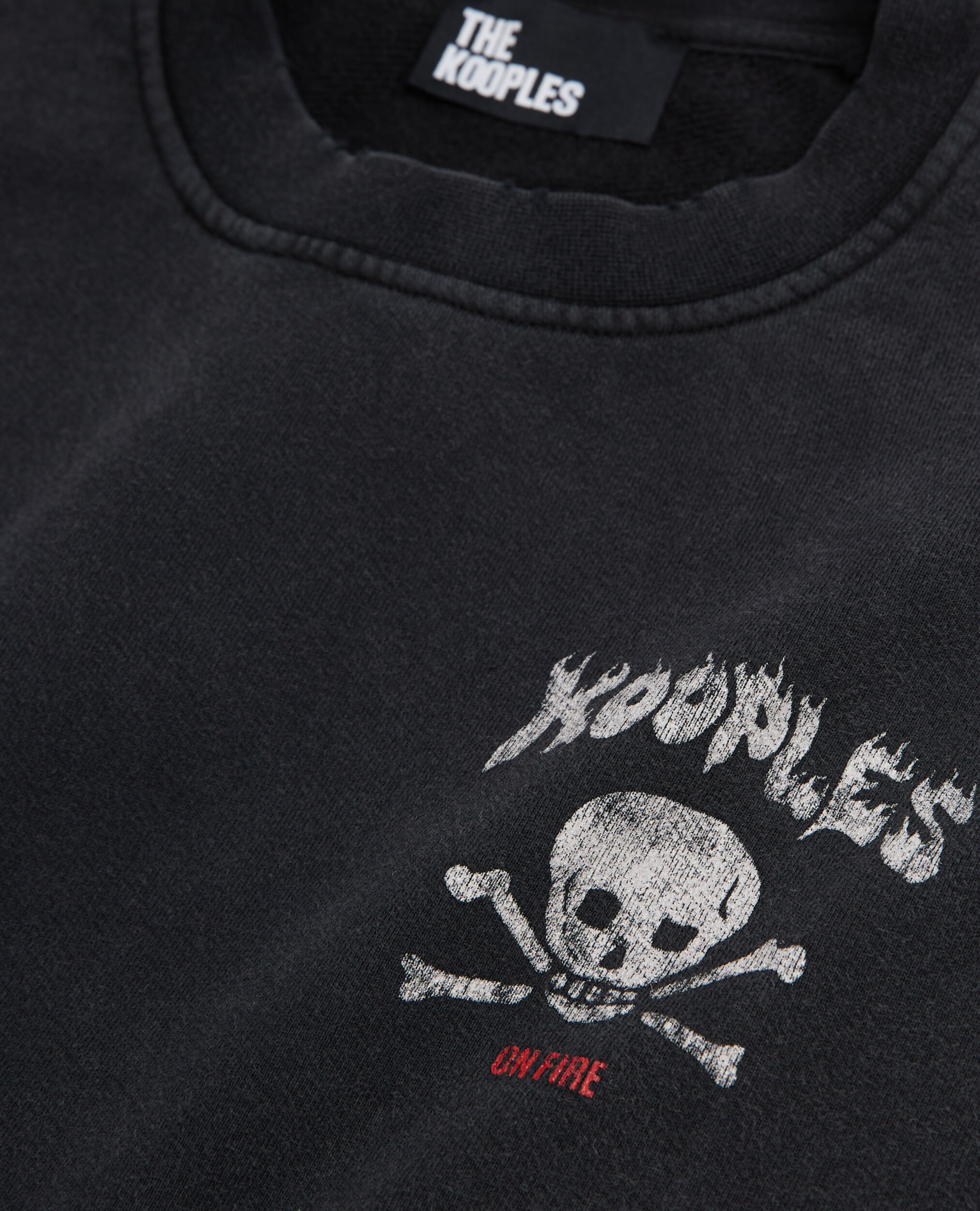 Black screen print sweatshirt, BLACK WASHED, hi-res image number null