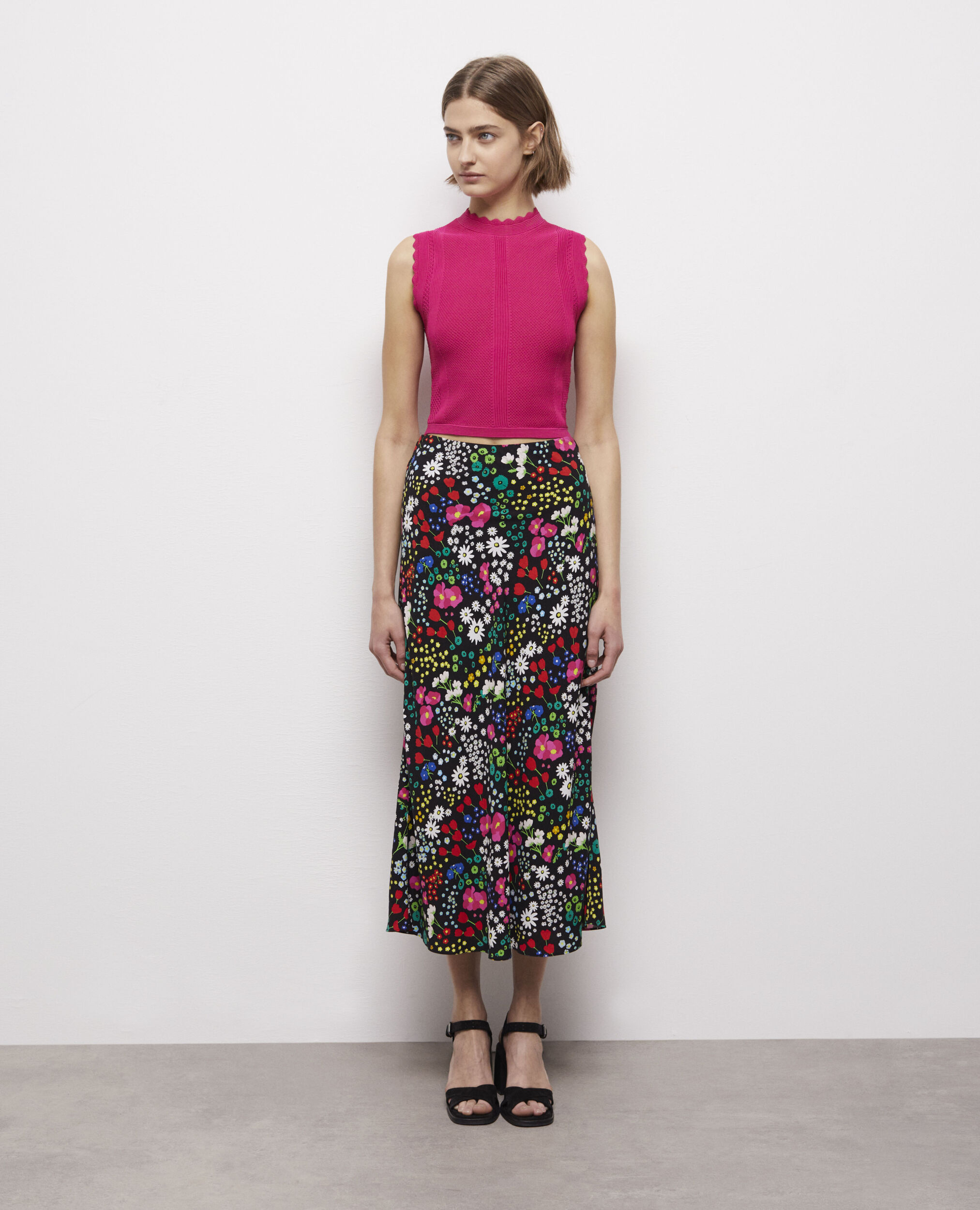 Long printed skirt, MULTICOLOR, hi-res image number null