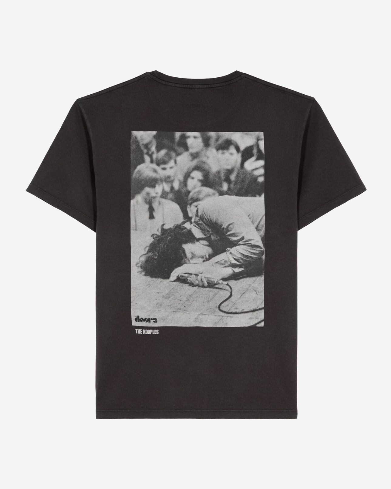 The Kooples MIXTE BLACK WASHED t-shirt the doors x the kooples noir