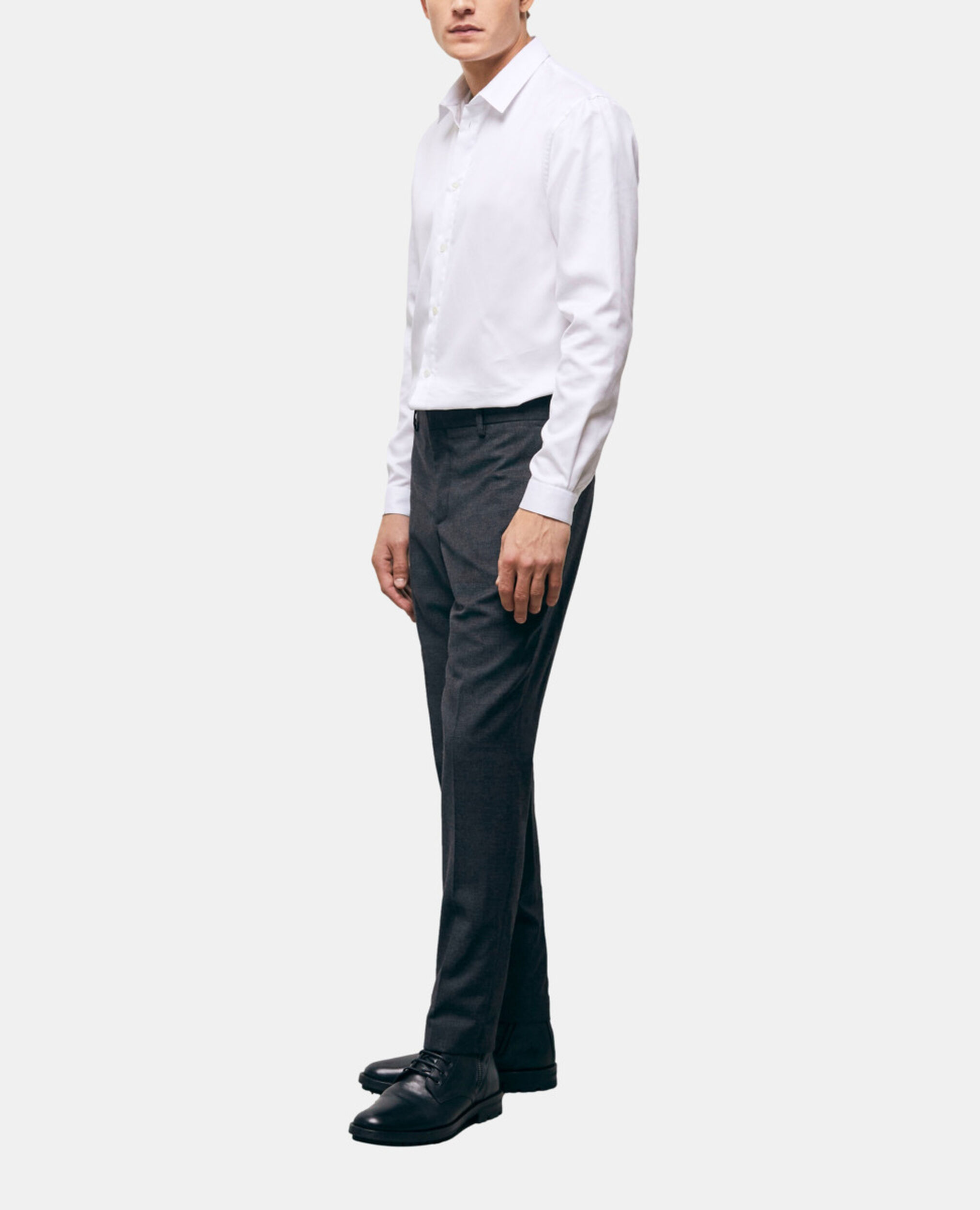 Black wool suit pants, BLACK, hi-res image number null