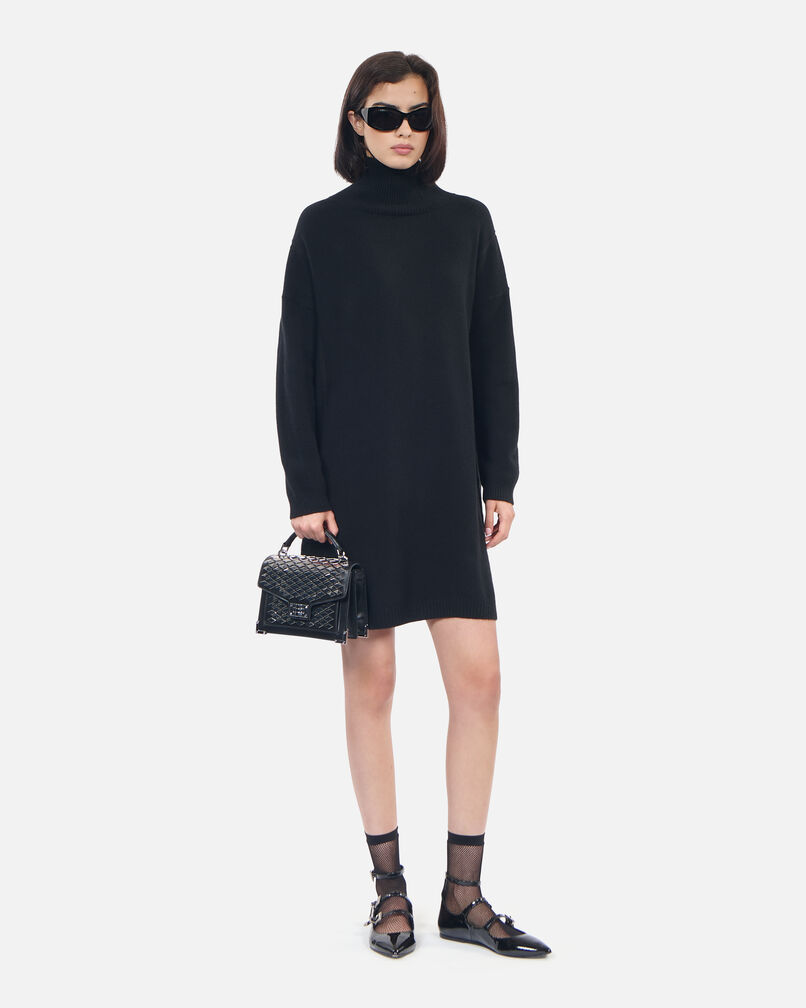 The Kooples WOMEN BLACK short black cashmere sweater dress