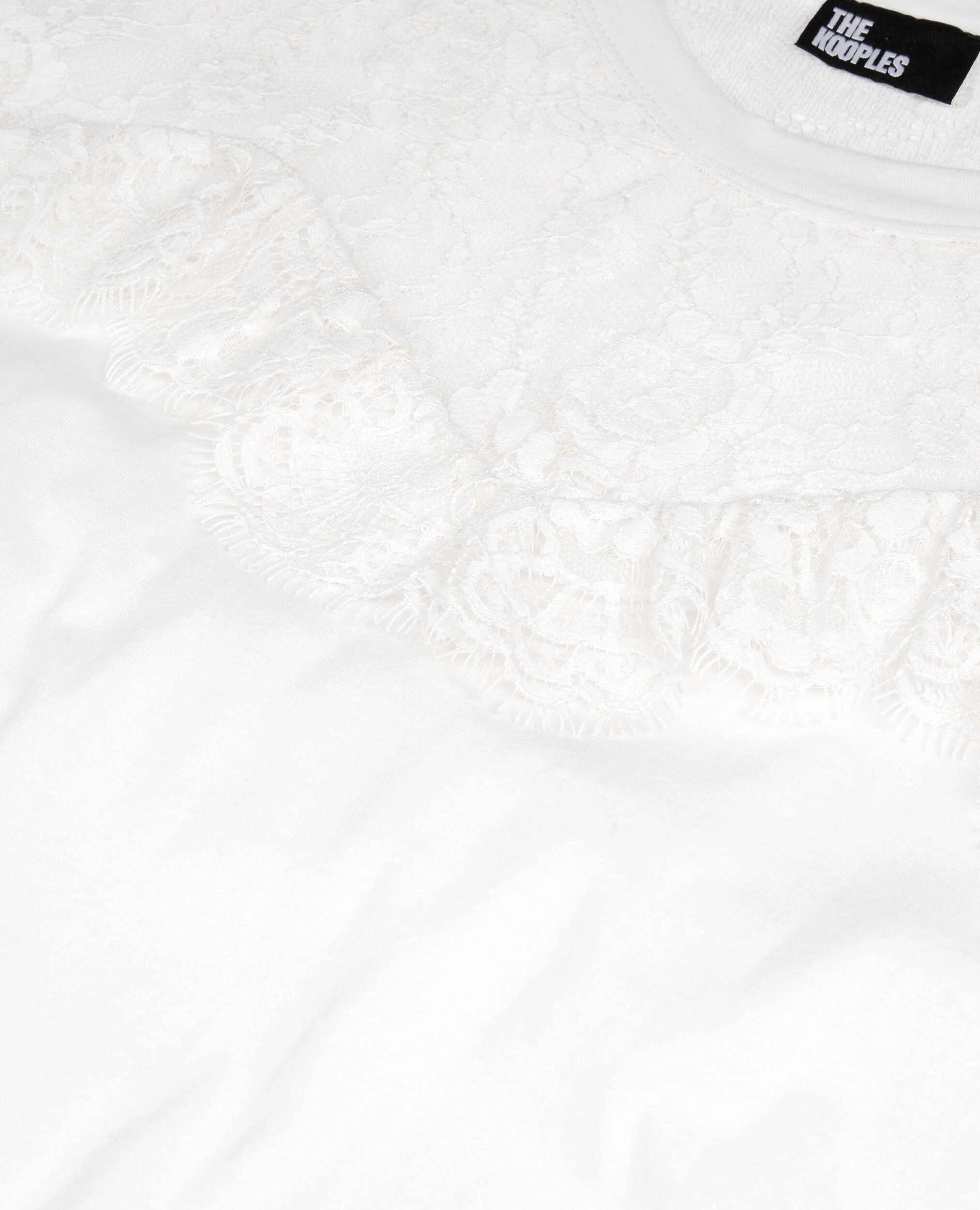 T-shirt with black ecru lace, ECRU, hi-res image number null