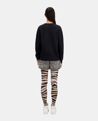 The Kooples WOMEN BLACK WHITE dagger through heart black jumper with stars