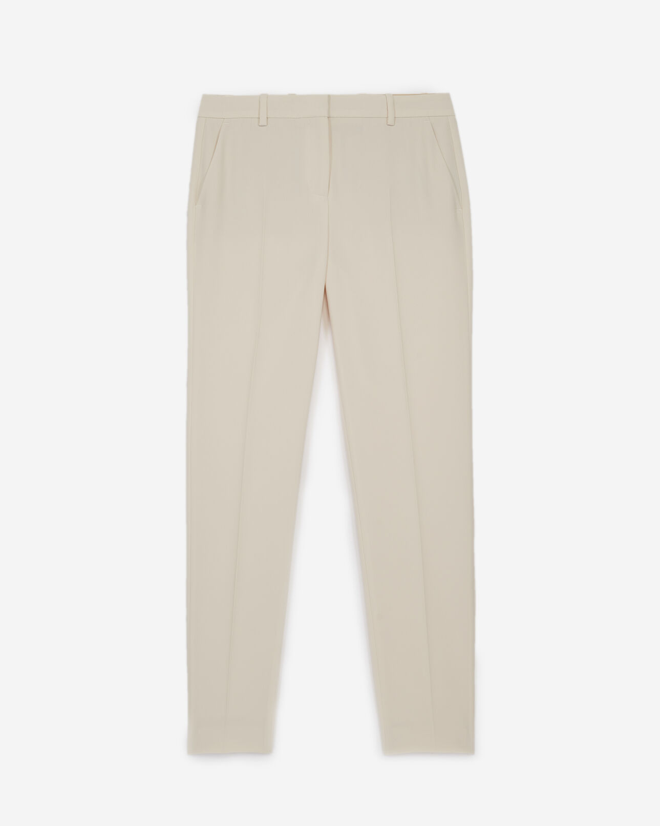 The Kooples DAMEN ECRU fließende ecrufarbene anzughose