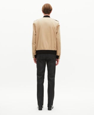 The Kooples H BEIGE beige cotton teddy jacket