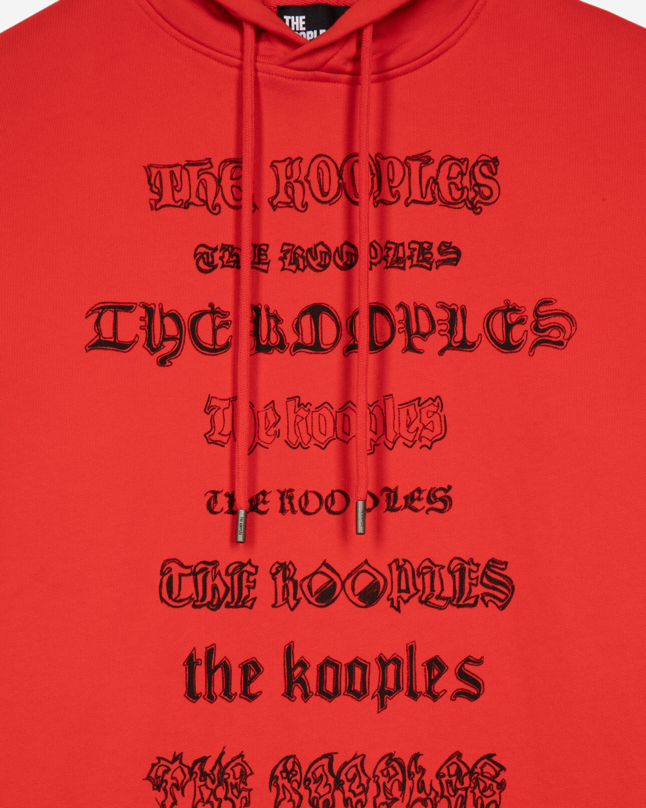 The Kooples H RED hooded sweatshirt with red screen print