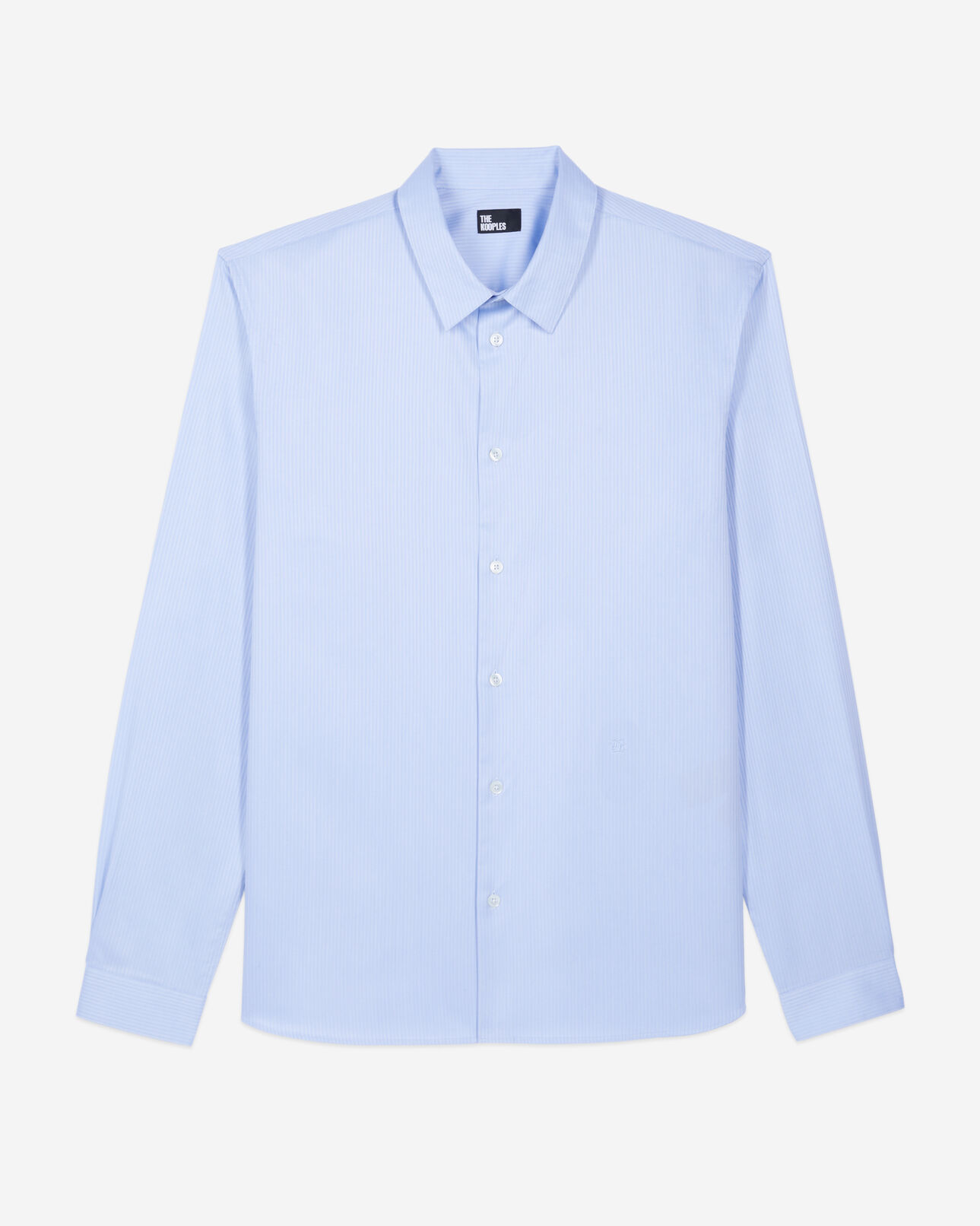 The Kooples H BLUE WHITE blue herringbone striped formal shirt