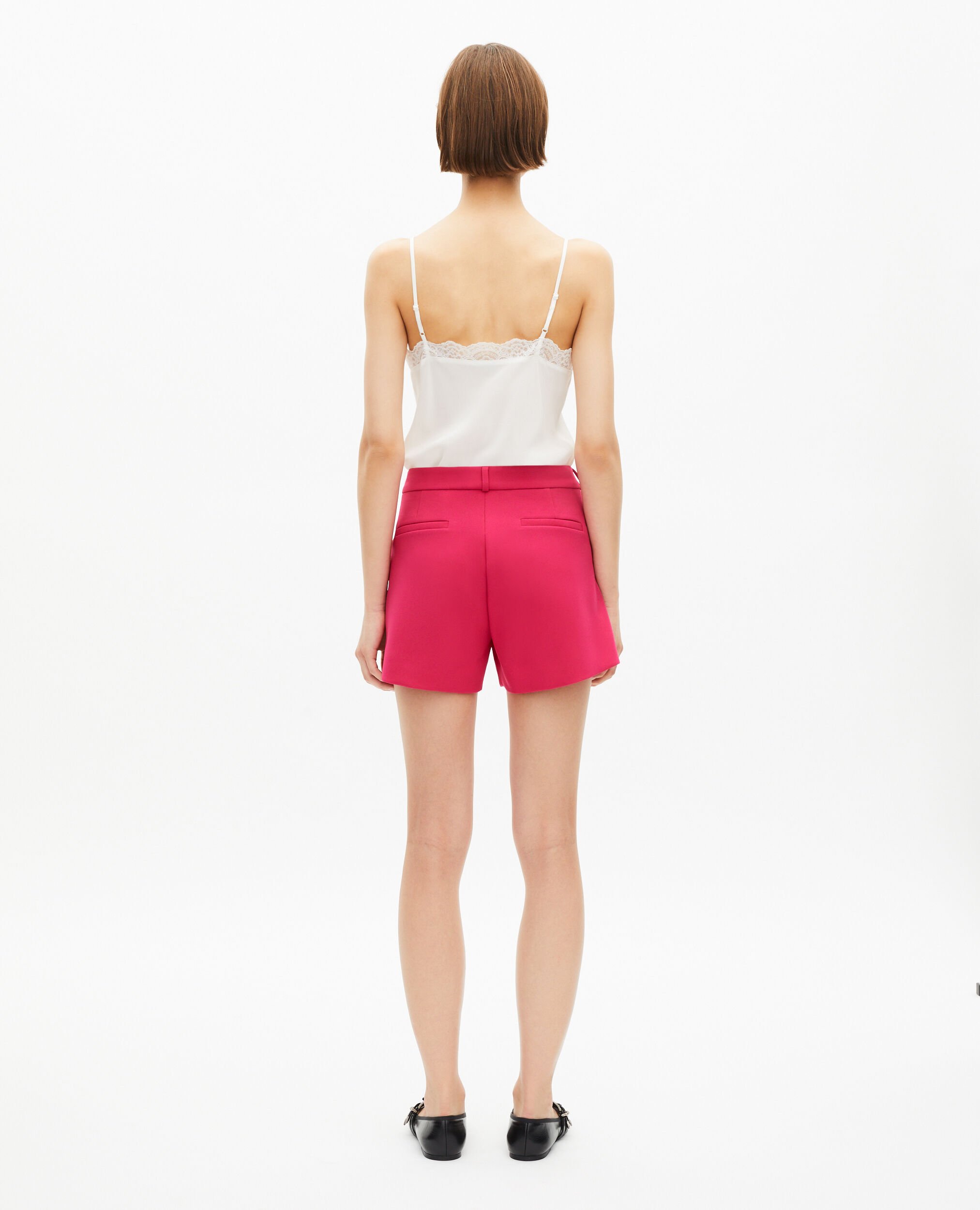 Pink crêpe suit shorts, PINK, hi-res image number null