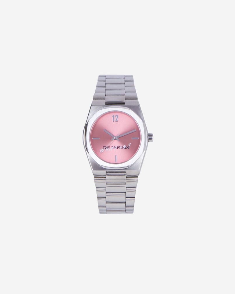 The Kooples UNISEX SILVER was ist eine silberne uhr mit rosa zifferblatt