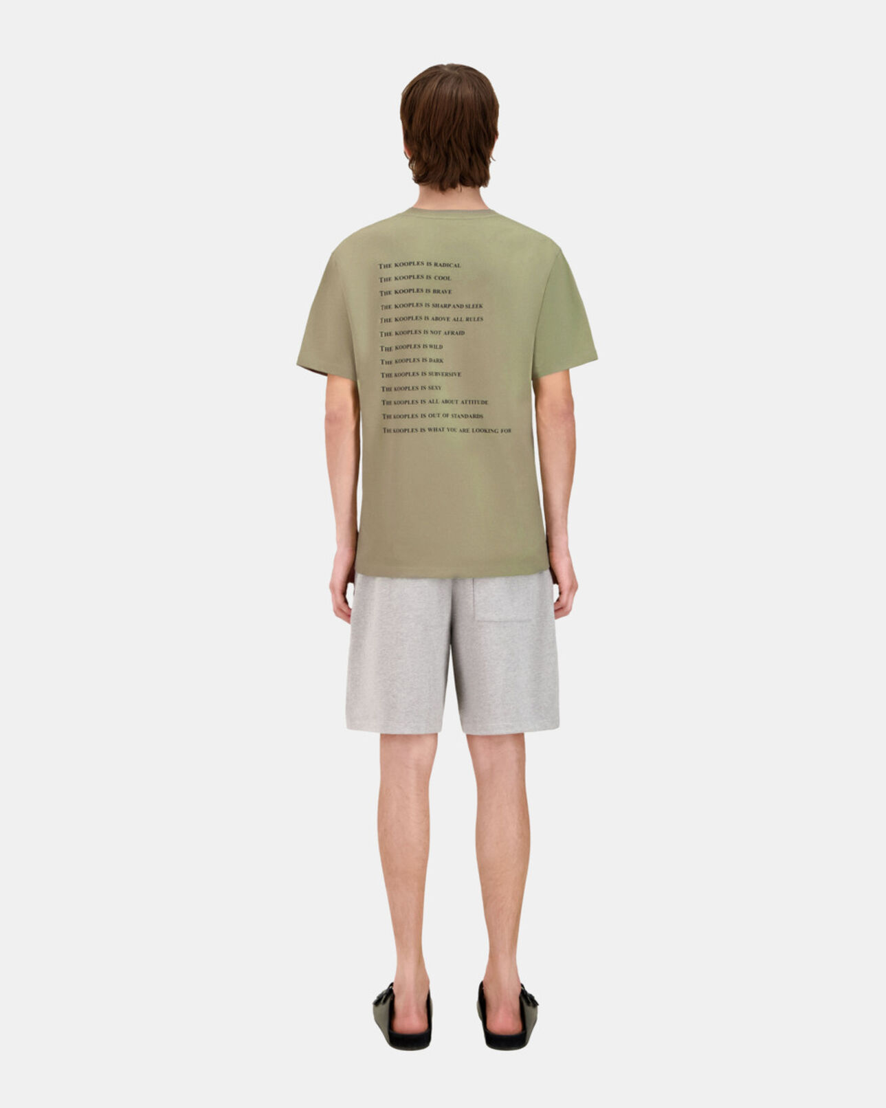 The Kooples MEN KAKI GREY light green what is t-shirt