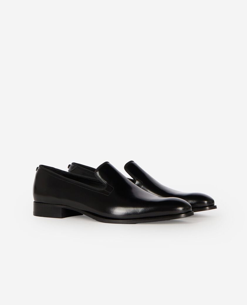 The Kooples H BLACK black shiny leather loafers