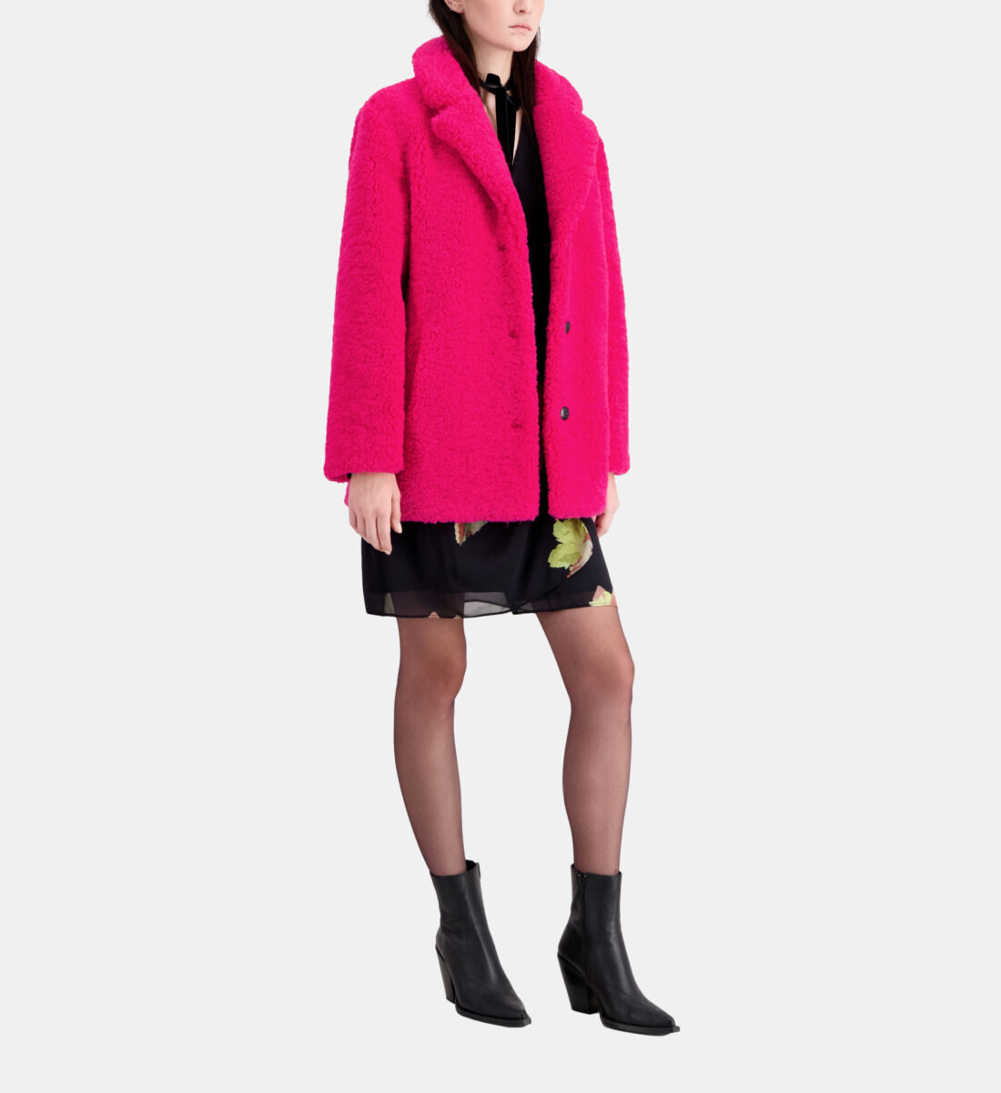 Manteau rose fushia store