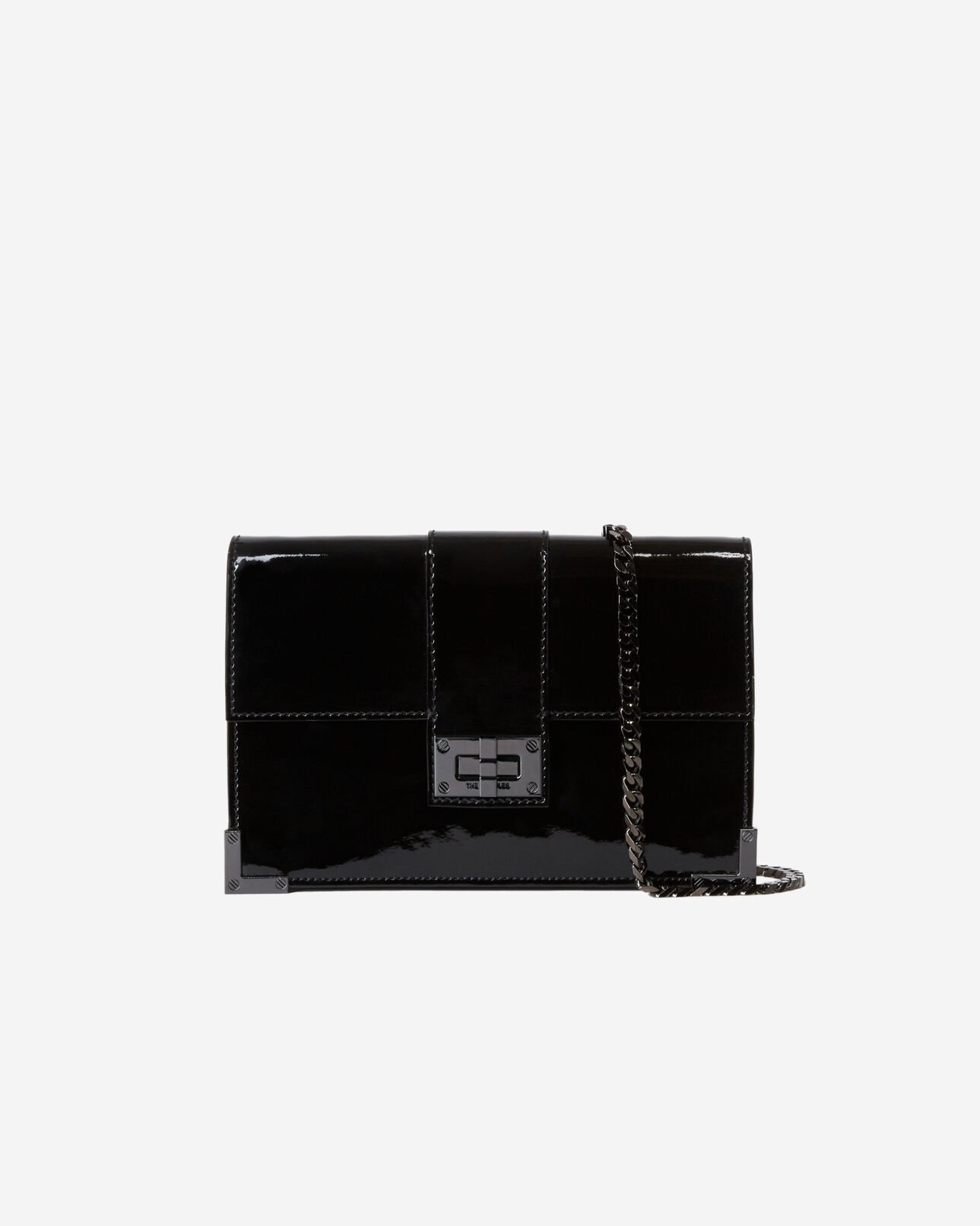 The Kooples FEMME BLACK pochette emily medium en cuir noir