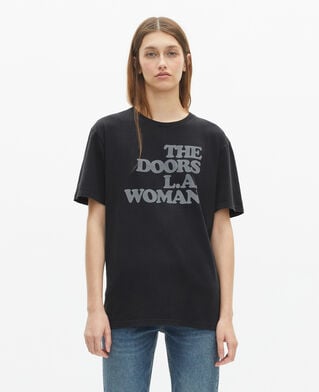 The Kooples UNISEX BLACK WASHED gemischtes t-shirt the doors x the kooples schwarz