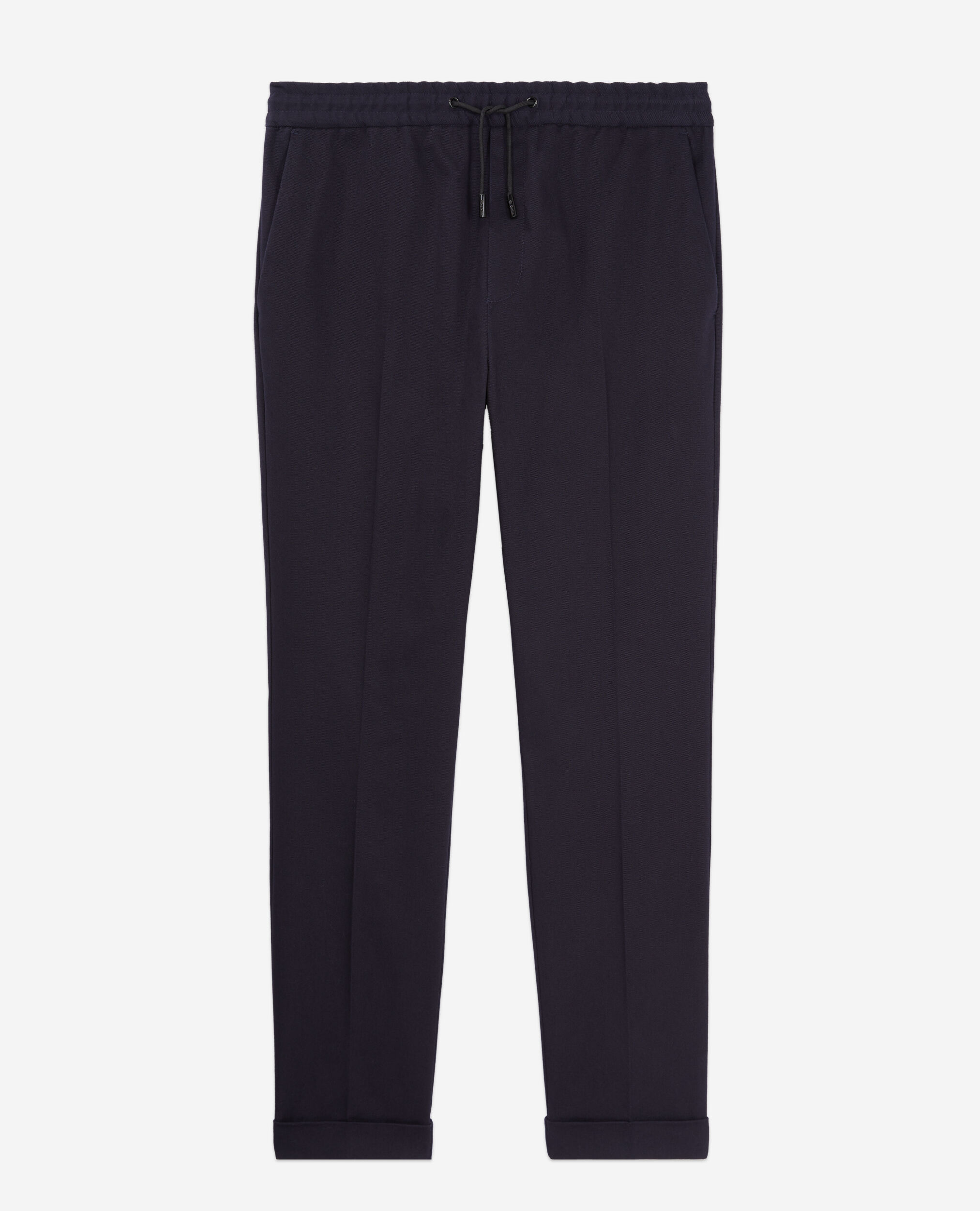 Cotton blue trousers, DARK NAVY, hi-res image number null
