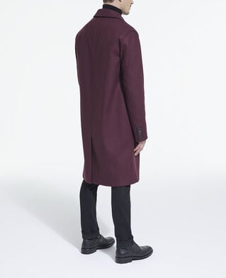 The Kooples HOMME BURGUNDY manteau en laine bordeaux